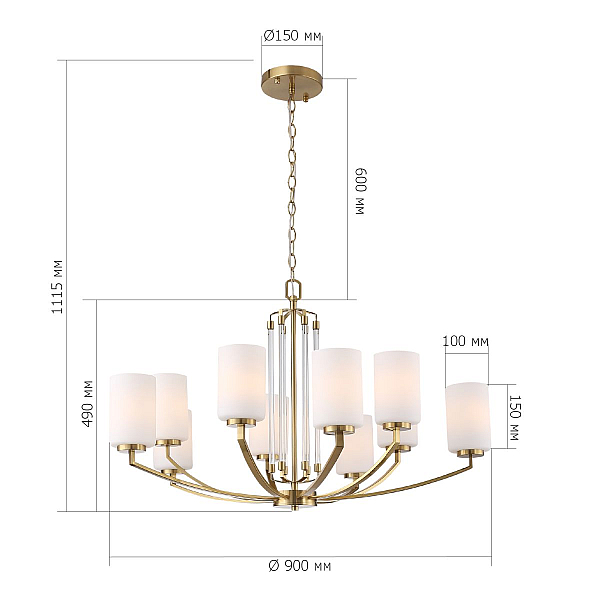 Подвесная люстра ST Luce Opalus SL1403.303.10