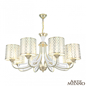 Подвесная люстра Arte Milano Florentia-3387 303387/8 Wh/Gd