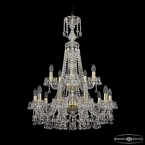 Подвесная люстра Bohemia Ivele Crystal 1409/10+5/240/XL-91/2d G