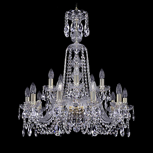 Подвесная люстра Bohemia Ivele Crystal 1402/10+5/240/XL-77 G