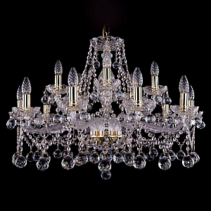 Подвесная люстра Bohemia Ivele Crystal 1413/10+5/300 G Balls