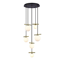 Каскадная люстра iLamp Golden 2134-6D BR+MBK