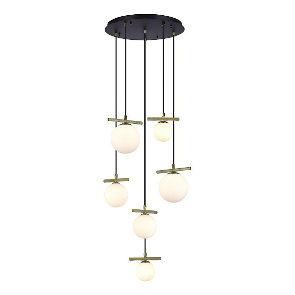 Подвесная люстра iLamp Golden 2134-6D BR+MBK