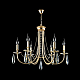 Подвесная люстра Crystal Lux Victoria SP6 Gold/Amber