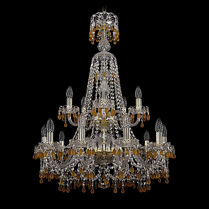 Подвесная люстра Bohemia Ivele Crystal 1410/10+5/240/XL-91/2d G V1003