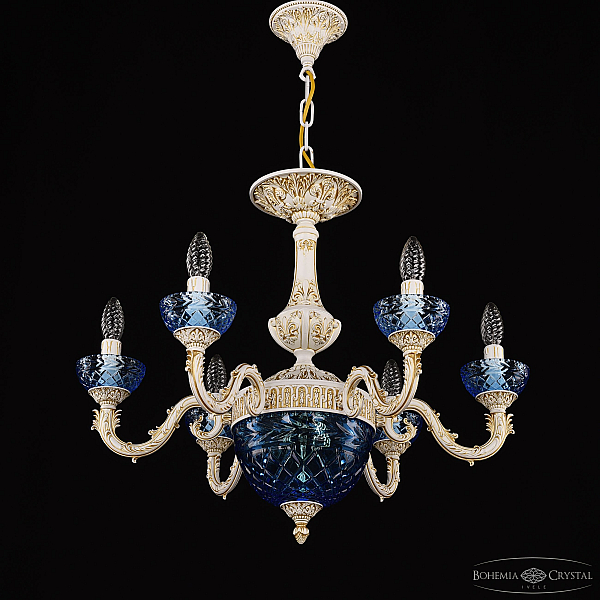 Подвесная люстра Bohemia Ivele Crystal AL79101P/6/175 WMG P Aquamarine/M-1F