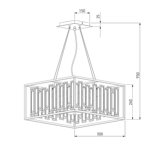 Подвесная люстра Bogates Cella 377/6 Strotskis a061525