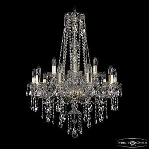 Подвесная люстра Bohemia Ivele Crystal 1415/10+5/220/h-86 G