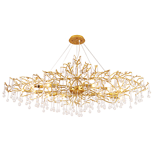 Подвесная люстра Crystal Lux REINA V2 SP12 L1500 GOLD PEARL