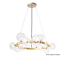 Подвесная люстра Crystal Lux Agata SP15 V2 Gold/Transparente