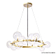 Подвесная люстра Crystal Lux Agata SP15 V2 Gold/Transparente