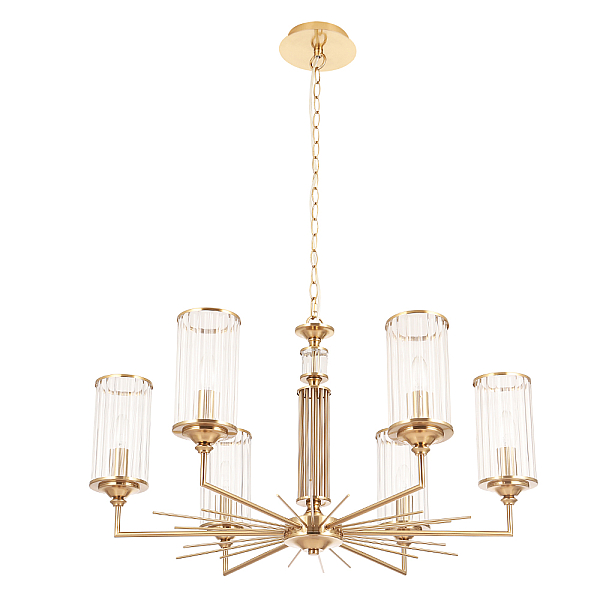 Подвесная люстра Crystal Lux Gloria SP6 Brass