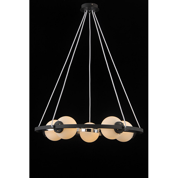 Подвесная люстра Natali Kovaltseva SPHERE 81020-5C SATIN BLACK