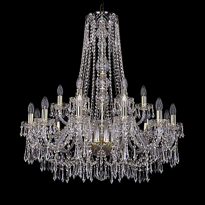 Подвесная люстра Bohemia Ivele Crystal 1403/12+6/300/h-95 G