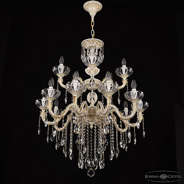 Подвесная люстра Bohemia Ivele Crystal AL79101/10+5/250/2D B WMG P Clear/M-1H