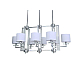 Подвесная люстра Newport Amalia 35408/S chrome без абажуров М0069060