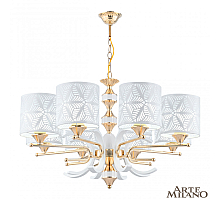Подвесная люстра Arte Milano Florentia-2097 302097/8 Wh/Gd