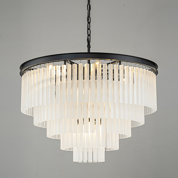 Подвесная люстра Delight Collection 1920s Odeon KR0387P-10A black/frost