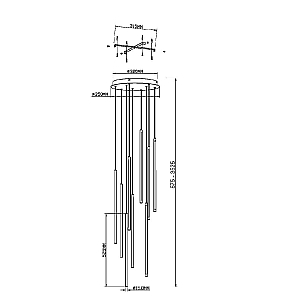 Подвесная люстра Maytoni Light stick MOD236PL-L54BS3K