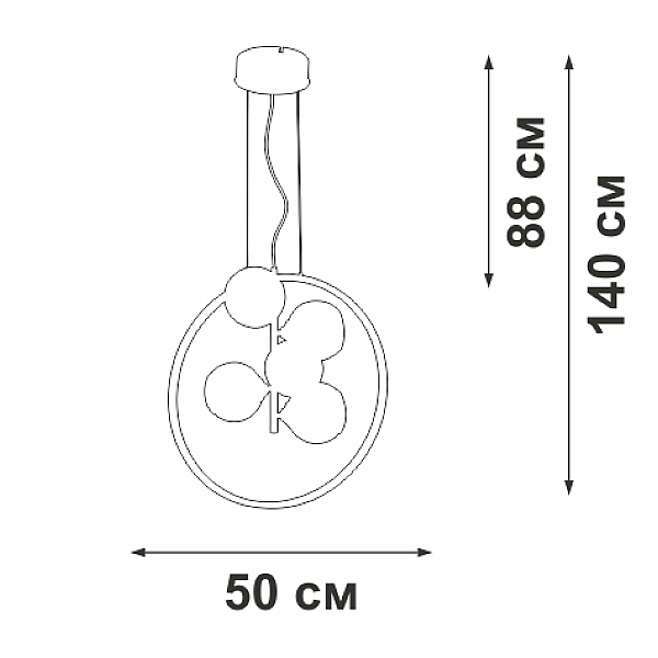 Подвесная люстра Vitaluce V3889DT-1/5+1S