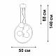 Подвесная люстра Vitaluce V3889DT-1/5+1S