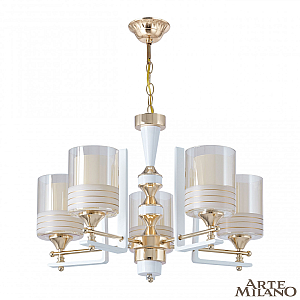 Подвесная люстра Arte Milano Florentia-6087 306087/5 Wh/Gd