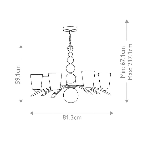 Подвесная люстра Hinkley Zelda HK-ZELDA7-PN