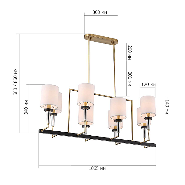 Подвесная люстра ST Luce Veritas SL1404.338.08