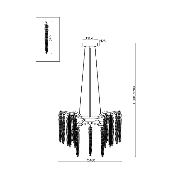 Подвесная люстра Freya Mineral FR1010PL-06G