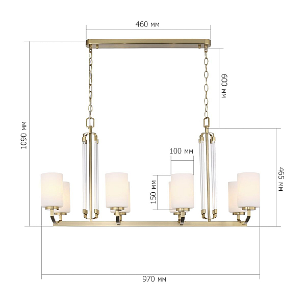 Подвесная люстра ST Luce Opalus SL1403.333.08