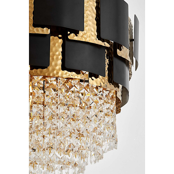 Подвесная люстра Lumina Deco LDP 7045-600 BK+GD