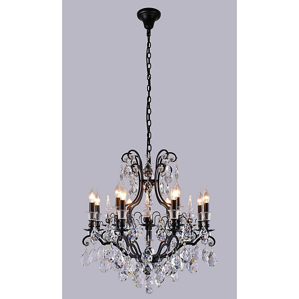 Подвесная люстра Crystal Lux Magnifico SP13 Black/Transparent