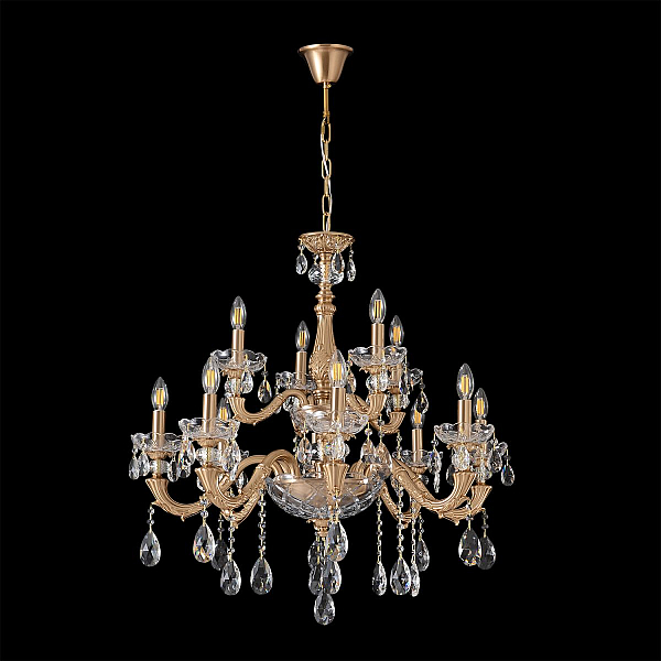 Подвесная люстра Crystal Lux ELIZABETH SP8+4 BRASS