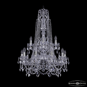 Подвесная люстра Bohemia Ivele Crystal 1411/10+5/240/XL-94/2d Ni