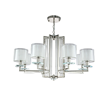 Подвесная люстра Crystal Lux Nicolas NICOLAS SP-PL8 NICKEL/WHITE