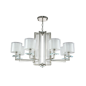 Подвесная люстра Crystal Lux Nicolas NICOLAS SP-PL8 NICKEL/WHITE