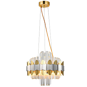 Подвесная люстра Natali Kovaltseva SKALA 81435/6C BRASS SILVER