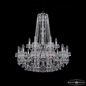 Подвесная люстра Bohemia Ivele Crystal 1410/12+6/300/h-95/2d Ni V0300