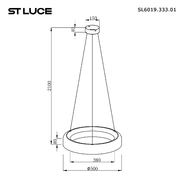 Подвесной светодиодный светильник ST Luce Foray SL6019.333.01