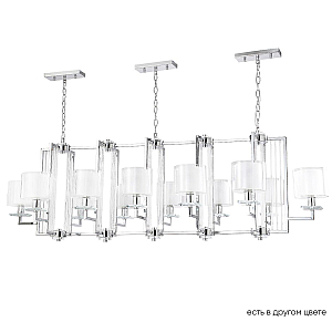 Подвесная люстра Crystal Lux NICOLAS SP12 L1600 NICKEL/WHITE