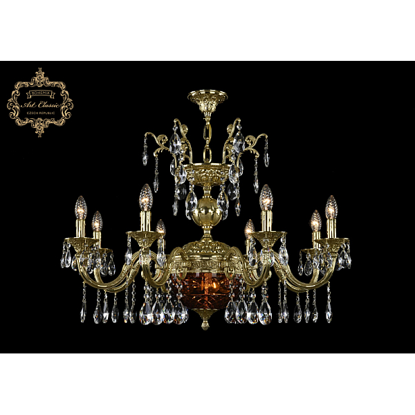 Подвесная люстра Art Classic 31.29.8.CK250SP.250GL.G.Sp.Amber.1B