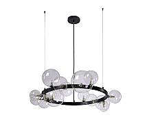 Подвесная люстра Crystal Lux Agata SP15 V2 Black/Transparente