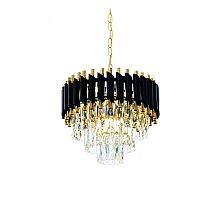 Подвесная люстра Lumina Deco Funneli LDP 6003-400 BK+F.GD