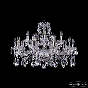 Подвесная люстра Bohemia Ivele Crystal 1413/10+5/300 Ni