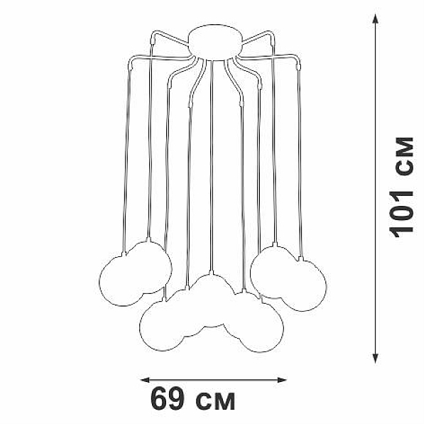 Подвесная люстра Vitaluce V48900-73/9PL