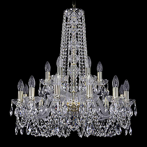 Подвесная люстра Bohemia Ivele Crystal 1402/12+6/240/h-75 G