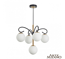 Подвесная люстра Arte Milano Neapolis 273808/4+1 BK/GD
