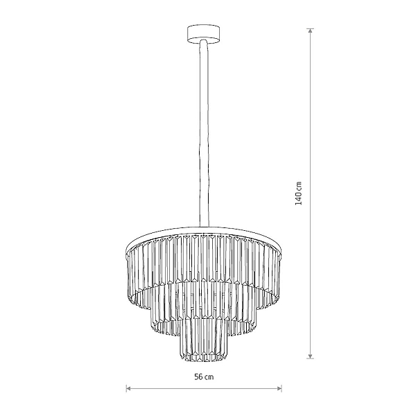 Подвесная люстра Nowodvorski Cristal M Black 7616