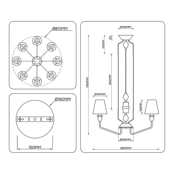 Люстра Ambrella Light HIGH LIGHT LH75403