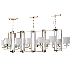 Подвесная люстра Crystal Lux NICOLAS SP12 L1600 GOLD/WHITE